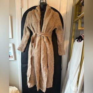 Zara Long Cardigan Fuzzy Coat